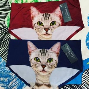 2 pair Girl Boutique Kitty Seamless Hipster Panty